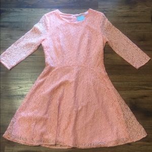 Coral lace dress size 10